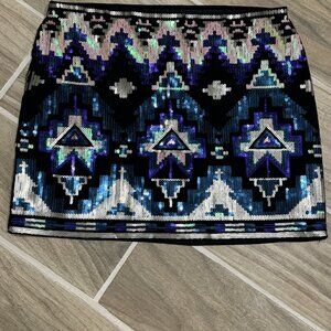 Express Small Sequin Mini Skirt